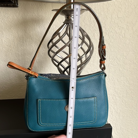 Coach Teal Pebbled Leather Chelsea Handbag F05S-8E96 - Picture 12 of 12